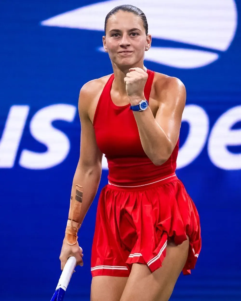 New Marta Kostyuk 2026 US Open Red Dress