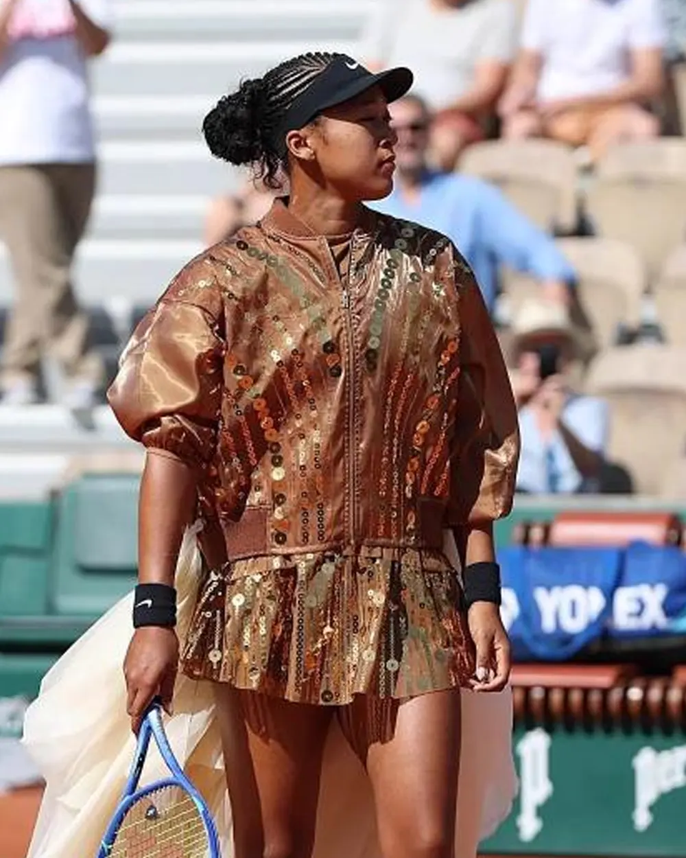 Naomi Osaka French Open 2026 Gold Sequin Jacket